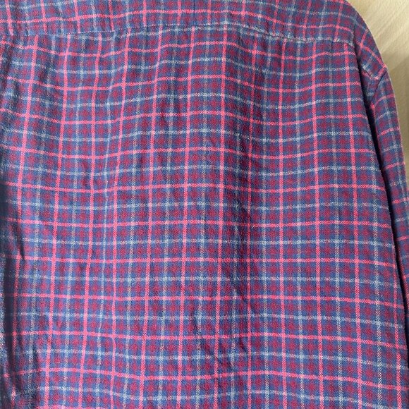 PENGUIN Heritage Slim Fit Soft Plaid Flannel Button Up Size Large - Picture 9 of 11